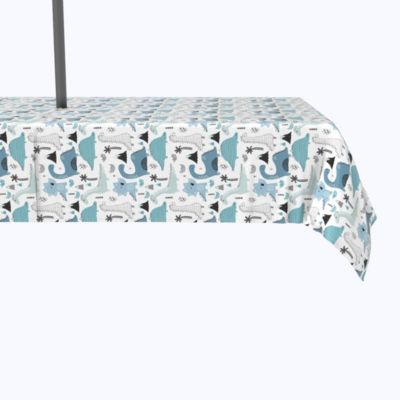 Destination Summer Tasha 60' x 84" Indoor/Outdoor Tablecloth with Umbrella Hole 