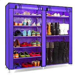 Kitcheniva Portable Shoe Rack Shelf Shelves Storage Closet Organizer Cabinet w/ Cover