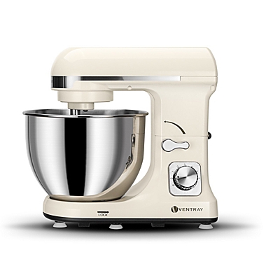 Ventray Stand Mixer, 6-Speed Tilt-Head Food Dough Mixer, Kitchen Electric Mixer with Dough Hook/Whisk/Beater, 4.5-Quart Stainless Steel Bowl with Pouring Shield - Cream Beige. View a larger version of this product image.