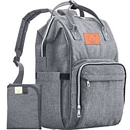 KeaBabies Original Diaper Backpack (Classic Gray)