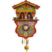 Alexander Taron 7.5" Engstler Irish Themed Battery-Operated Mini Cuckoo Wall Clock with Music and Chimes