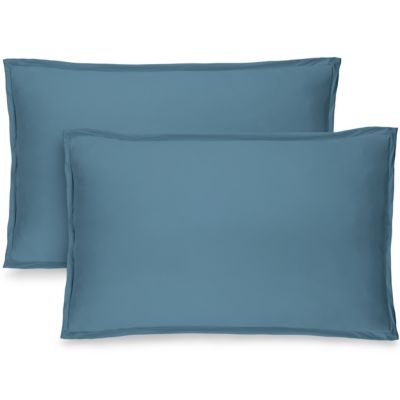 Bare Home Premium 1800 Ultra-Soft Microfiber Pillow Sham - Double Brushed - Hypoallergenic - Wrinkle Resistant - Set of 2 (Coronet Blue, King Pillowcase)