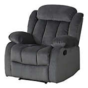 Besthom Madison Charcoal Gray With Blue Reclining Chair
