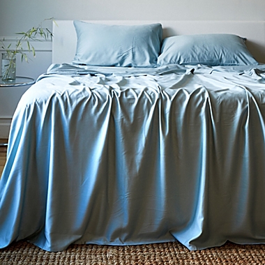 BedVoyage Luxury 100% viscose from Bamboo Bed Sheet Set, Queen - Sky. View a larger version of this product image.