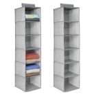 Alternate image 1 for mDesign Fabric Over Closet Rod Hanging Organizer, 6 Shelves
