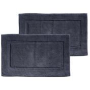 mDesign Soft Cotton Spa Mat Rug for Bathroom - 34" x 21", 2 Pack