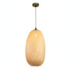 Alternate image 1 for ELE Light & Decor Emily 1-Light Tan Pendant Design Pendant Light with Rattan Shade