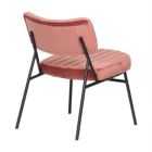 Alternate image 3 for LeisureMod Marilane Velvet Accent Chair With Metal Frame - Royal Rose