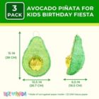 Alternate image 2 for Blue Panda Avocado Pinata for Kids Birthday Party, Cinco De Mayo (15 x 10.5 in.)