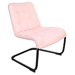 Zenree Comfortable Teens Bedroom Chair, College Dorm, Soft Padded Seat, Pink