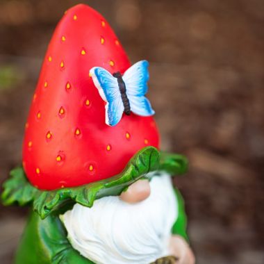 VP Home Strawberry Gnome Solar Powered LED Outdoor Decor Garden. View a larger version of this product image.