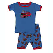 Leveret Kids Two Piece Cotton Short Pajamas Fire Truck