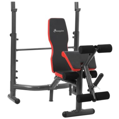 Soozier Heavy Duty Weight Multi-Function Workout Bench with Preacher Curl, Strength Exercise Starter Kit Develops Legs, Arms, and Core Muscles. View a larger version of this product image.