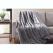 The Nesting Company Juniper Luxurious Feeling Faux Fur Throw Blanket 50" x 70" - Gray