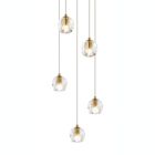 Alternate image 2 for Elegant Lighting Luxurious Eren Adjustable Hanging 5 Lights Pendant for Living Room, Kitchen, Bedroom & Hallway, Gold