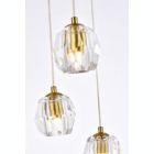 Alternate image 3 for Elegant Lighting Luxurious Eren Adjustable Hanging 5 Lights Pendant for Living Room, Kitchen, Bedroom & Hallway, Gold