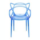 Alternate image 1 for LeisureMod Milan Modern Wire Design Chair, Set of 4 - Blue