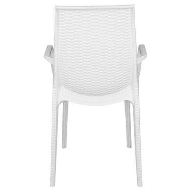 LeisureMod Kent Outdoor Dining Arm Chair. View a larger version of this product image.