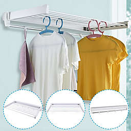 Stock Preferred Retractable Foldable Wall- Mounted Drying Rack White