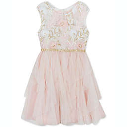 Rare Editions Toddler Girl's Sequin Embroidered Dress Pink Size 2T
