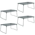 Alternate image 0 for mDesign Metal Stackable Closet Storage Organizer Shelf, 4 Pack