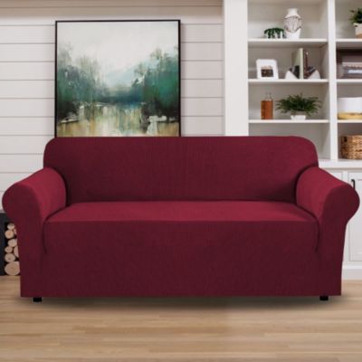 RED JERSEY FITTED CHAIR SLIPCOVER-ALSO IN SOFA COUCH LOVESEAT & RECLINER SIZESXX 