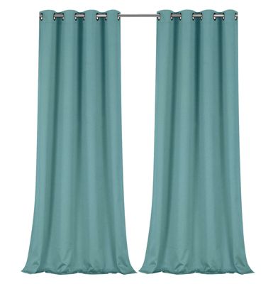 Regal Home Collections 100% Hotel Blackout Thermal Insulated Grommet Curtains - 50 in. W x 95 in. L, Teal
