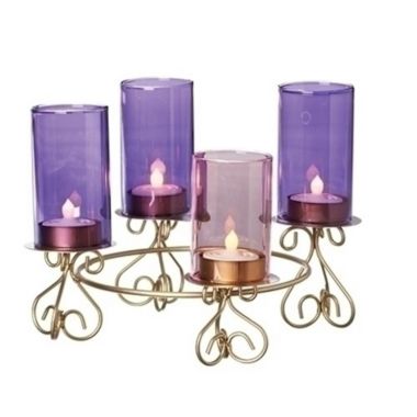 8.25 Inch Tall Advent Glass Flutes Holders - Candles not Included. View a larger version of this product image.