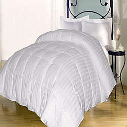 Blue Ridge 350 TC Damask Stripe Cotton Cover Down Alternative Comforter - King 104
