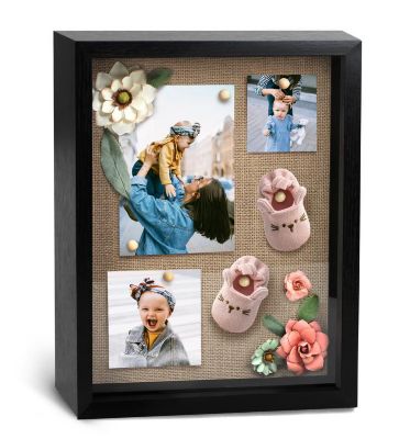 Cavepop 11" x 14" Black Shadow Box Wood Frame with Linen Backing