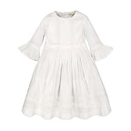Hope & Henry Girls' Special Occasion Pintuck Dress (White Pintuck, 18-24 Months)