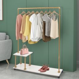 Stock Preferred Clothing Rack Closet Organizer Gold