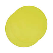 Juvale Round Silicone Microwave Mats, Yellow Pot Holders (11.75 x 11.75 In, 2 Pack)