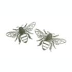 Alternate image 0 for Things2Die4 Set of 2 Weathered Galvanized Zinc Finish Metal Bumble Bee Wall Décor Hangings 13.75 Inches Long