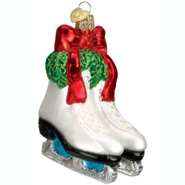 Old World Christmas 44052 Glass Blown Holiday Skates Ornament. View a larger version of this product image.