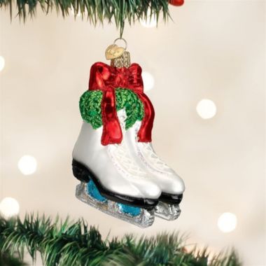 Old World Christmas 44052 Glass Blown Holiday Skates Ornament. View a larger version of this product image.