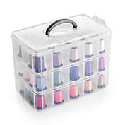 Bins & Things Stackable Storage Container With Clear, 40 Compartments Large - Craft
