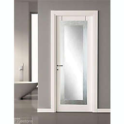 BrandtWorks Home Indoor Decorative Stainless Grain Over the Door Full Length Mirror - 21.5x71