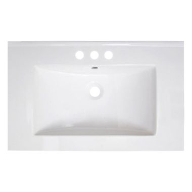 American Imaginations Drop In White Ceramic Top in Enamel Glaze Finish. View a larger version of this product image.