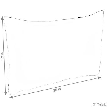 Sunnydaze 2 Outdoor Lumbar Throw Pillows - 12 x 20-Inch - Beach-Bound Stripe. View a larger version of this product image.