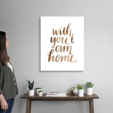 Great Big Canvas "Loving You I"  Gold White Wrapped Canvas Print Wall Artwork. View a larger version of this product image.