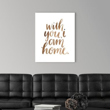Great Big Canvas "Loving You I"  Gold White Wrapped Canvas Print Wall Artwork. View a larger version of this product image.