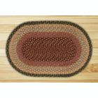 Alternate image 0 for Earth Rugs C-57 Burgundy / Gray / Cream Oval Braided Rug 4 Feet x 6 Feet