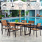 Alternate image 1 for Costway 7 Pieces Outdoor Patio Dining Table Set with Hole