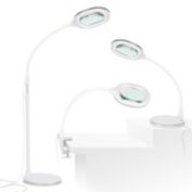 Lightview 3-in-1 LED Magnifying Lamp - 3 Diopter - White