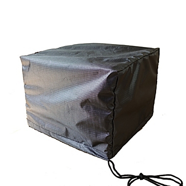 Summerset Shield Gold Accent 2-Layer Polyester Fabric Outdoor Table Square Cover - 26x26", Charcoal Grey. View a larger version of this product image.