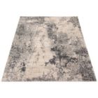 Alternate image 2 for Chaudhary Living 6.5' x 9.5' Gray and Cream Distressed Abstract Rectangular Area Throw Rug