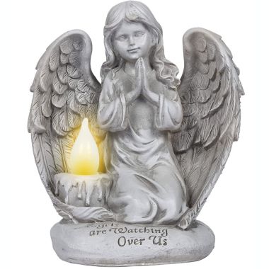 Praying Angel Watching Over Us Solar Powered Led Outdoor Decor Garden Light. View a larger version of this product image.