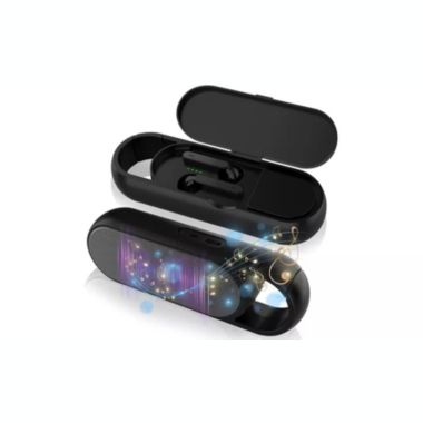 Link 2 in 1 True Wireless Earbuds with Bluetooth Speaker Duo Charging Case Great for Outdoor Activities, Sports, Biking, Picnic, Camping - Black. View a larger version of this product image.