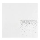 Alternate image 3 for Blue Panda 100 Pack Silver Foil Polka Dot Napkins, Foiled Confetti for Themed Party Supplies (5x5 In)